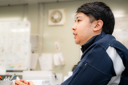 人間関係の良さを語る社員